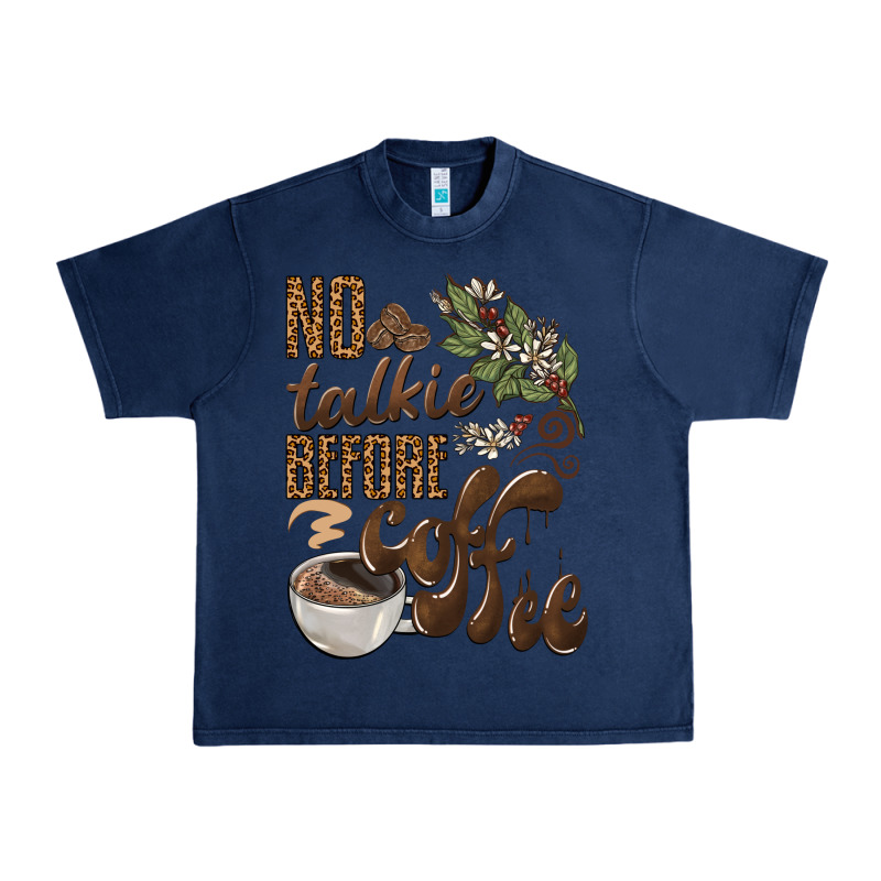 No Talkie Before Coffee Urban Heavy Tee by BarkalooDesign | Teevron