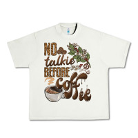 Pistachio no talkie before coffee Urban Heavy Tee - BarkalooDesign