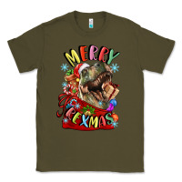 Army Green t rex merry rexmas Classic Tee - LillyAllenDesigns