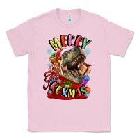 Bubblegum Pink t rex merry rexmas Classic Tee - LillyAllenDesigns