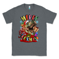 Charcoal Heather t rex merry rexmas Classic Tee - LillyAllenDesigns