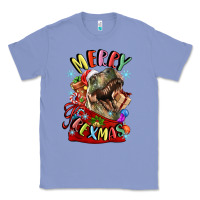 Colony Blue t rex merry rexmas Classic Tee - LillyAllenDesigns