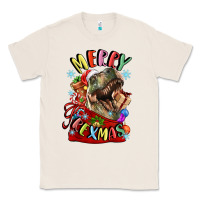 Natural t rex merry rexmas Classic Tee - LillyAllenDesigns