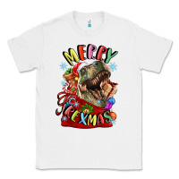 White t rex merry rexmas Classic Tee - LillyAllenDesigns