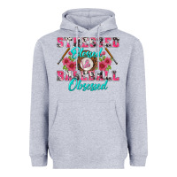 Heather Grey stressed blessed & baseball obsessed Heavyweight Hoodie - BundleAndBundleShop