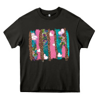 Asphalt v.d turquoise leopard and flowers  brushstrokes Heavy Core Tee - AdoDesignShop