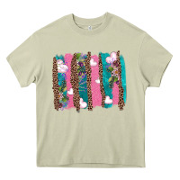 Mossy v.d turquoise leopard and flowers  brushstrokes Heavy Core Tee - AdoDesignShop