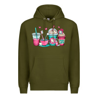Army Green dentist coffee cups Premium Hoodie - OliviaCreatesArt
