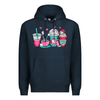 Navy dentist coffee cups Premium Hoodie - OliviaCreatesArt