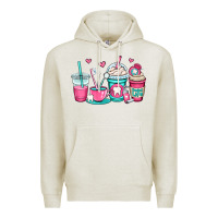 Oatmeal Heather dentist coffee cups Premium Hoodie - OliviaCreatesArt