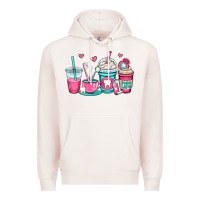 Pale Pink dentist coffee cups Premium Hoodie - OliviaCreatesArt