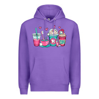Purple dentist coffee cups Premium Hoodie - OliviaCreatesArt