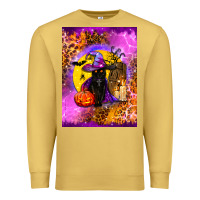 Antique Gold witchy cat Premium Sweatshirt - BundleAndBundleShop