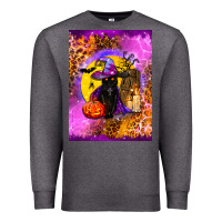 Charcoal Heather witchy cat Premium Sweatshirt - BundleAndBundleShop