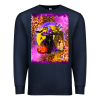 Navy witchy cat Premium Sweatshirt - BundleAndBundleShop