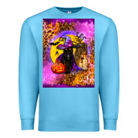Ocean Blue witchy cat Premium Sweatshirt - BundleAndBundleShop