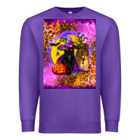 Purple witchy cat Premium Sweatshirt - BundleAndBundleShop