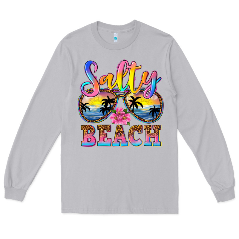 Salty Beach Long Sleeve Tee by NancyCooperArtShop | Teevron