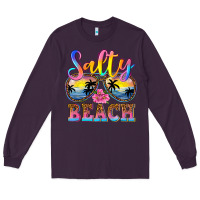 Plum Salty beach Long Sleeve Tee - NancyCooperArtShop