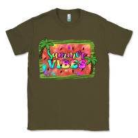 Army Green summer vibes watermelon Classic Tee - JahusDesignShop