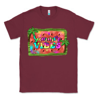 Burgundy summer vibes watermelon Classic Tee - JahusDesignShop