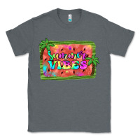 Charcoal Heather summer vibes watermelon Classic Tee - JahusDesignShop