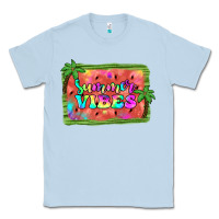 Dusty Blue summer vibes watermelon Classic Tee - JahusDesignShop