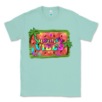 Seafoam summer vibes watermelon Classic Tee - JahusDesignShop