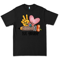 Black peace love 1st grade Premium Tee - JahusDesignShop
