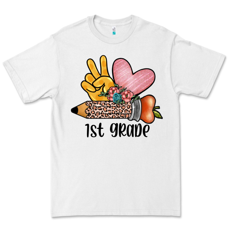 Peace Love 1st Grade Premium Tee by JahusDesignShop | Teevron