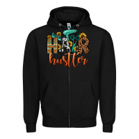 Black hair hustler Zipper Hoodie - OliviaCreatesArt