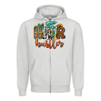 Dove Grey hair hustler Zipper Hoodie - OliviaCreatesArt