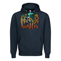 Navy hair hustler Zipper Hoodie - OliviaCreatesArt