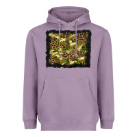 Lavender camouflage and leopard background Heavyweight Hoodie - BundleAndBundleShop