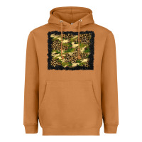 Camouflage And Leopard Background Heavyweight Hoodie | Teevron