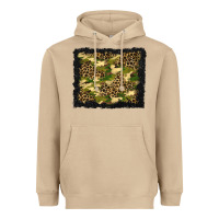 Mushroom camouflage and leopard background Heavyweight Hoodie - BundleAndBundleShop