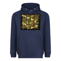 Navy camouflage and leopard background Heavyweight Hoodie - BundleAndBundleShop