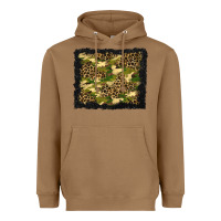 Toasted Coconut camouflage and leopard background Heavyweight Hoodie - BundleAndBundleShop