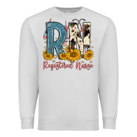 Dove Grey rn registered nurse Premium Sweatshirt - FaDigitalArtStudio
