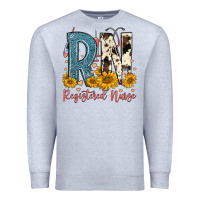 Heather Grey rn registered nurse Premium Sweatshirt - FaDigitalArtStudio