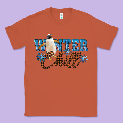 Winter Chill Penguin Classic Tee Designed By Lillyallendesigns