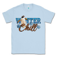 Dusty Blue Winter Chill Penguin Classic Tee - LillyAllenDesigns