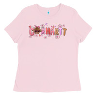 Bubblegum Pink carhartt cow valentines day Ladies Tee - MaliasSmallBusiness