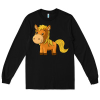Black cute horse Long Sleeve Tee - texasbilliewilder