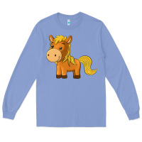 Colony Blue cute horse Long Sleeve Tee - texasbilliewilder