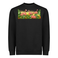 Black flamingos with sunset Heavyweight Sweatshirt - TumblerDesignByShophia
