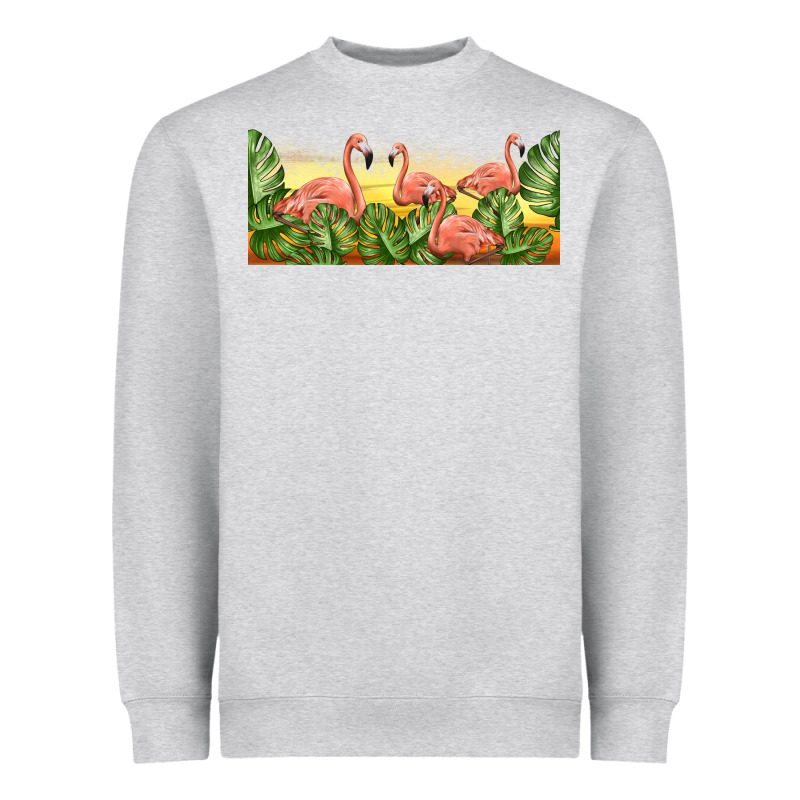 Flamingos With Sunset Heavyweight Sweatshirt by TumblerDesignByShophia | Teevron