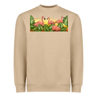 Mushroom flamingos with sunset Heavyweight Sweatshirt - TumblerDesignByShophia