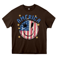 Chocolate Brown America Heavy Core Tee - MaliasSmallBusiness