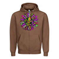 Chestnut mardi gras sunflower Zipper Hoodie - OliviaCreatesArt